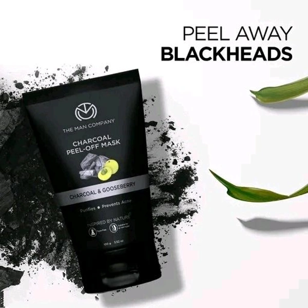The Man Company Face Cleanser Kit (Charcoal Peel Off+ Charcoal face wash + Charcoal Scrub) Pack of 3 | Made in India