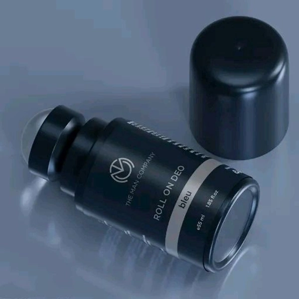 The Man Company Bleu Roll on Deo - 55ML | Long-Lasting Fragrance with 24 Hour Freshness | Prevents Body Odour | Underarm Roll On Perfume for Men