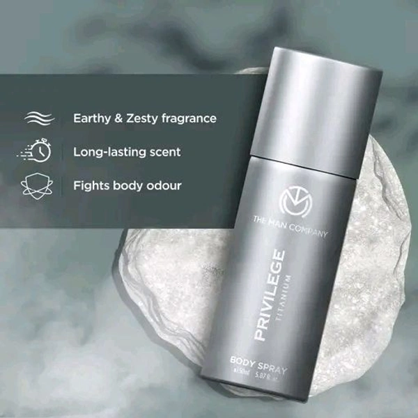 The Man Company Privilege Titanium Deodorant Combo for Men, Pack of 3 X 150ml