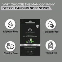 The Man Company Charcoal Nose Strips for Whitehead & Blackhead Removal - 4 Strips (Pack of 4) |