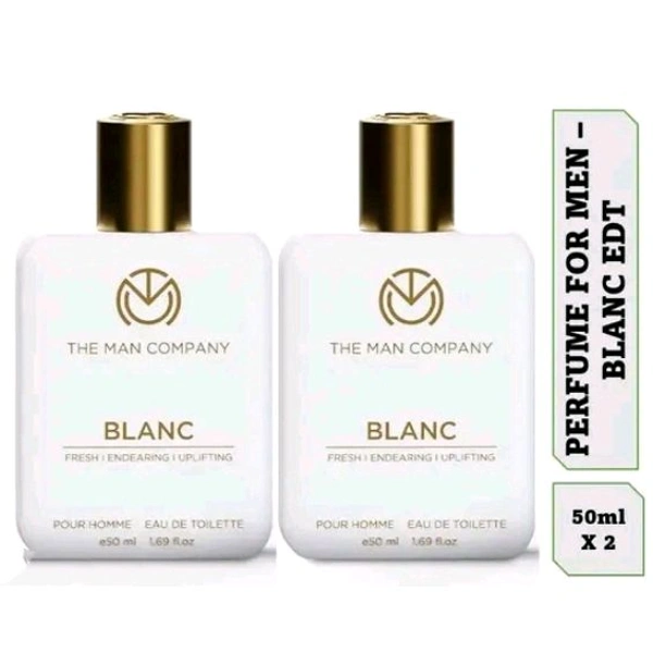 The Man Company Blanc Perfume for Men - 50ml, Pack of 2 | Premium Long-Lasting Fragrance Eau de Toilette