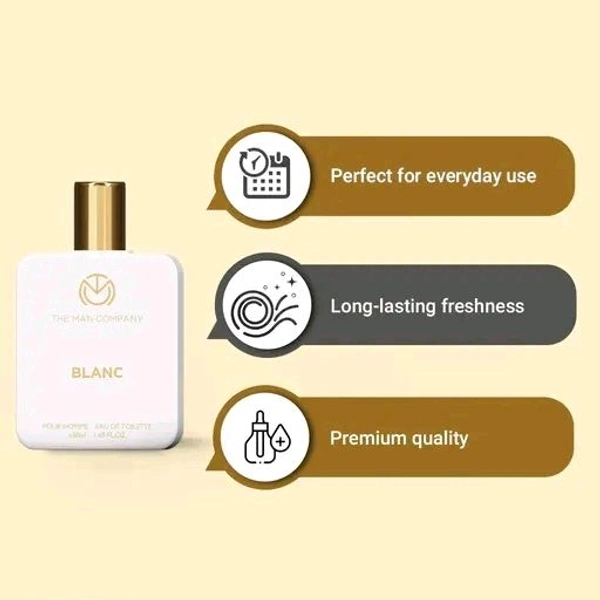 The Man Company Blanc Perfume for Men - 50ml, Pack of 2 | Premium Long-Lasting Fragrance Eau de Toilette