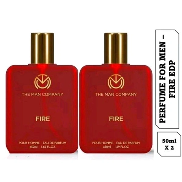 The Man Company Fire Perfume for Men - 50ml, Pack of 2 | Premium Long-Lasting Fragrance Eau de Parfum