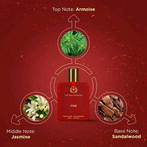 The Man Company Fire Perfume for Men - 50ml, Pack of 2 | Premium Long-Lasting Fragrance Eau de Parfum