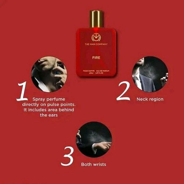 The Man Company Fire Perfume for Men - 50ml, Pack of 2 | Premium Long-Lasting Fragrance Eau de Parfum
