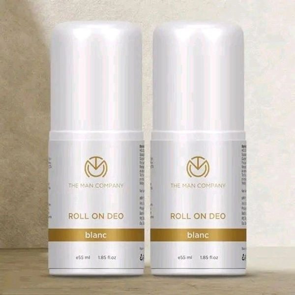 The Man Company Deodorant Roll on Combo Set for Men - Blanc, 55ml X 2 |