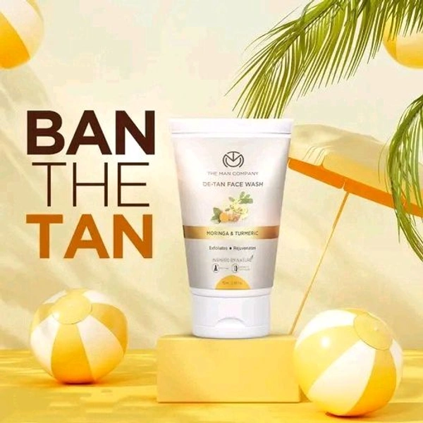 The Man Company De Tan Face Wash for Men with Turmeric & Moringa - 2 x 75ml | Tan Removal, Oil Control & Anti-Pollution Face Wash