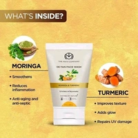 The Man Company De Tan Face Wash for Men with Turmeric & Moringa - 2 x 100ml | Tan Removal, Oil Control & Anti-Pollution Face Wash
