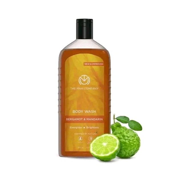 The Man Company Bergamot & Mandarin Body Wash Enriched with Turmeric & Orange Peel Extract For Glowing & Brightening Skin - Toxin-Free - 200 ml