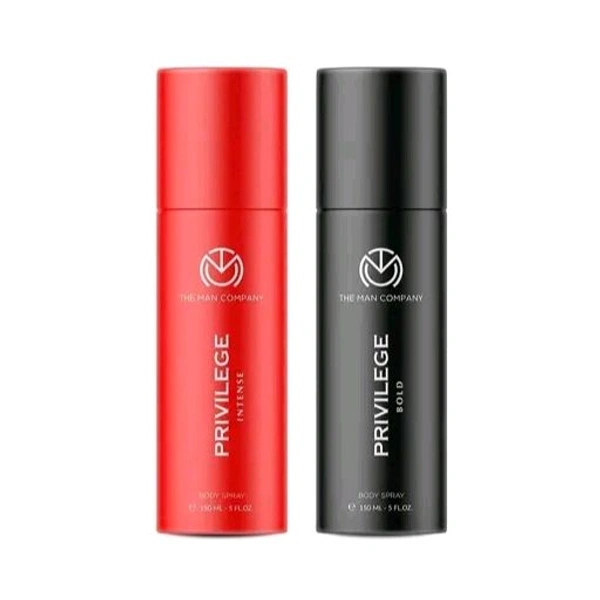 The Man Company Privilege Deodorant Combo - 2*150ml | Premium Long-Lasting Fragrance Body Spray for Men |