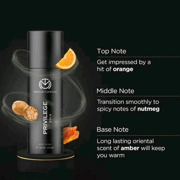 The Man Company Privilege Body Spray Combo - 3*150ml | Long-Lasting Fragrance Body Spray for Men |
