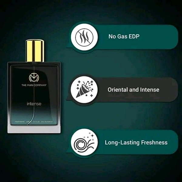 The Man Company Intense Perfume for Men - 100 ml | Premium Long-Lasting Fragrance | Perfumes for Men | Gift for Him