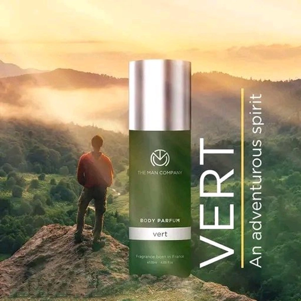 The Man Company Non-Gas Body Perfume For Men - Vert |  Long-Lasting Freshness | Deodorant Body Spray for Men - 120ml