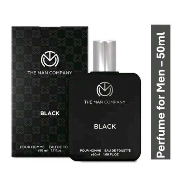The Man Company Black EDT Perfume For Men - 50 ml | Premium Long-Lasting Fragrance Spray | Gift for Him