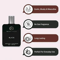 The Man Company Black EDT Perfume For Men - 50 ml | Premium Long-Lasting Fragrance Spray | Gift for Him