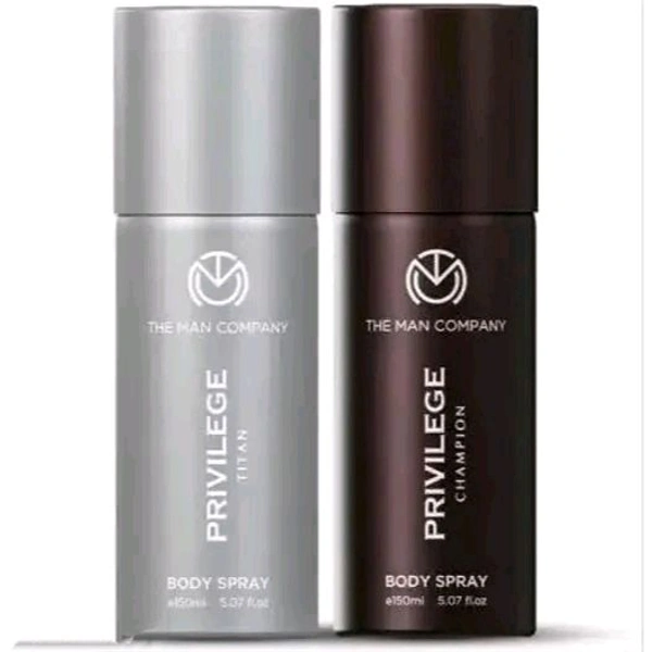 The Man Company Privilege Titan & Champion | Long-Lasting Body Spray | Everyday Use Deodorant For Men - 150ml (Pack of 2)