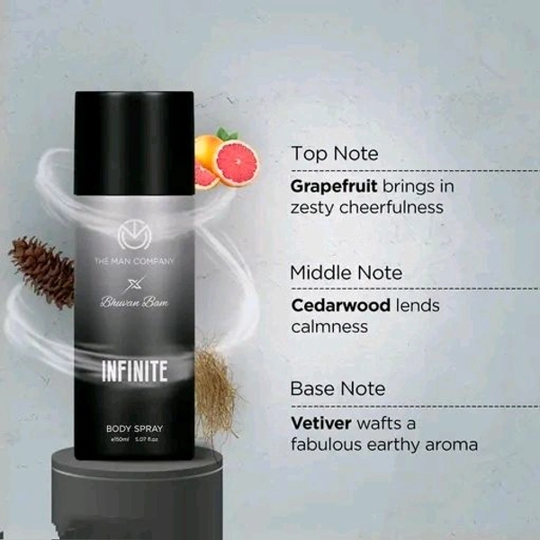 The Man Company Infinite Body Spray for Men - 150ml | Premium Long-Lasting Fragrance | Daily Office Wear Deodorant | Gift for him