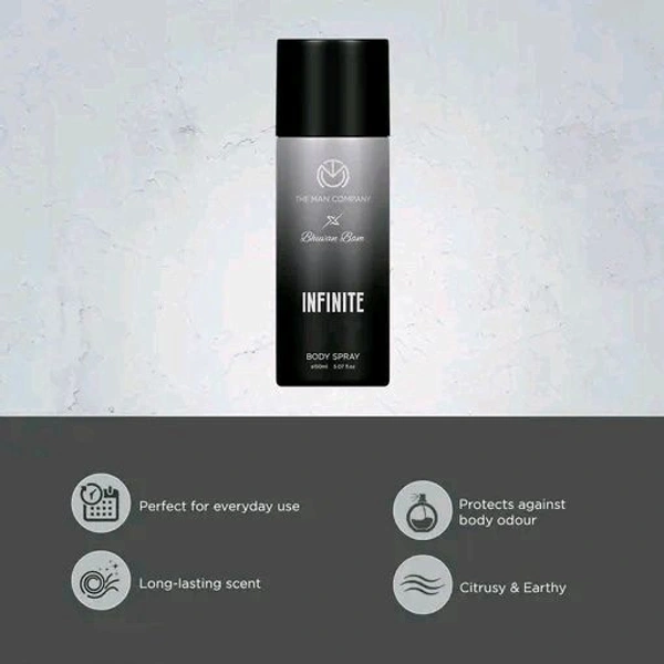 The Man Company Infinite Body Spray for Men - 150ml | Premium Long-Lasting Fragrance | Daily Office Wear Deodorant | Gift for him