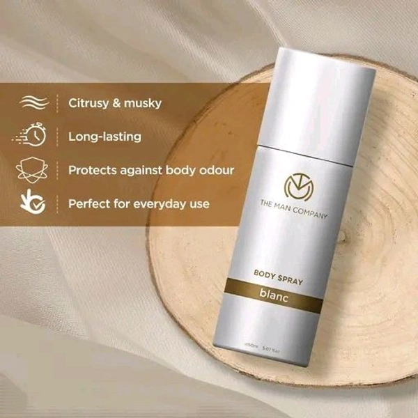 The Man Company Blanc Deodorant for Men - 150ml | Premium Long-Lasting Fragrance Body Spray