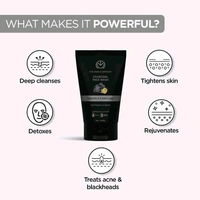 The Man Company Charcoal Face Wash | Anti Pollution, Acne Oil Control | Deep Cleansing | Blackheads Removal | All Skin Types - 75 ml