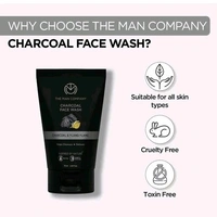 The Man Company Charcoal Face Wash | Anti Pollution, Acne Oil Control | Deep Cleansing | Blackheads Removal | All Skin Types - 75 ml