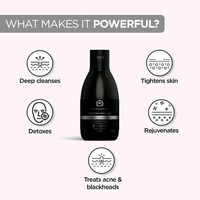 The Man Company Activated Charcoal Face Wash for Men | Ylang Ylang & Argan Essential Oils | Anti Pollution, Acne Oil Control |100ml- Bottle