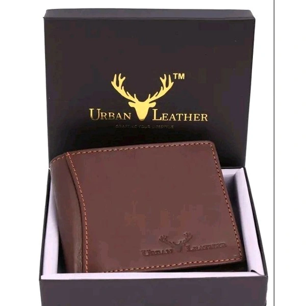 Urban Leather Carter Brown Mens Leather Wallet Leather Wallet for Mens with RFID Blocking Mens Wallet - Brown