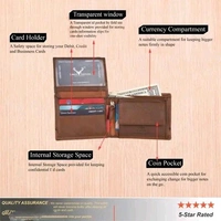 Urban Leather Parker Navy Genuine Leather Wallet for Mens with RFID Blocking Mens Wallet