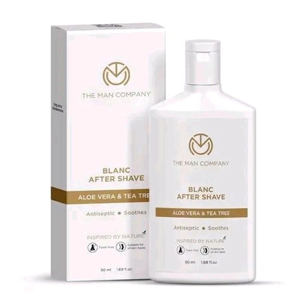 The Man Company Blanc After Shave Lotion - 50ml | Aloe Vera & Tea Tree