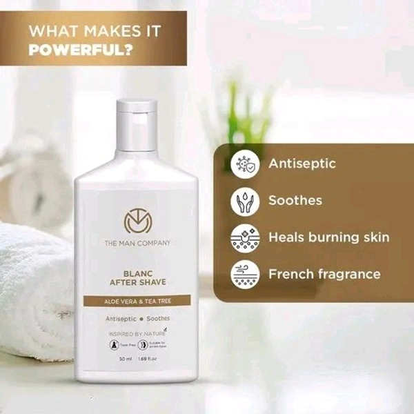 The Man Company Blanc After Shave Lotion - 50ml | Aloe Vera & Tea Tree