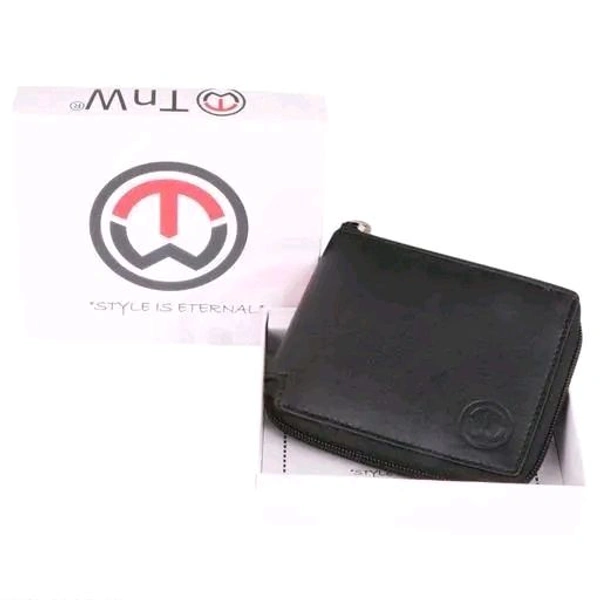 TnW Small Women's Wallet -PU Leather Multi Wallets | Credit Card Holder | Coin Purse Zipper  (Black) - Black