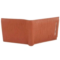 Trendy Men Brown Two Fold Leather Wallets - Brown
