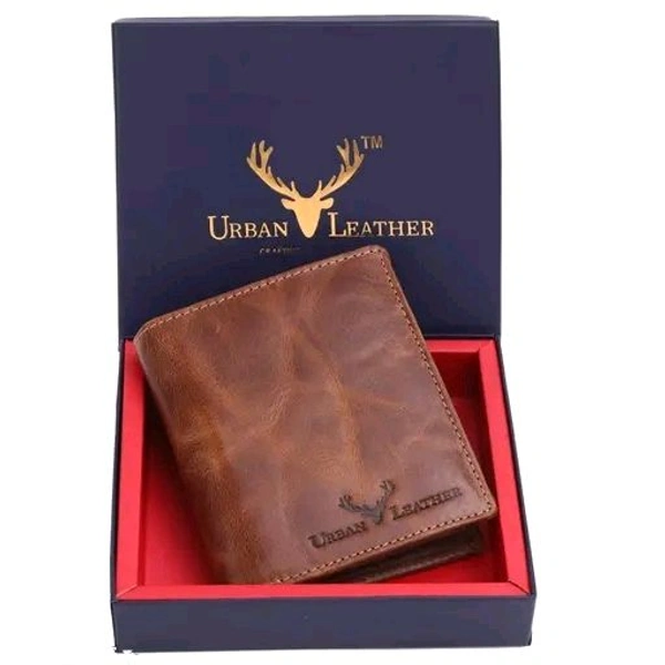 Urban Leather Odin Men's Leather Wallet – Leather Wallet for Men's & RFID Protected Genuine Leather Men's Wallet (Tan) - Brown