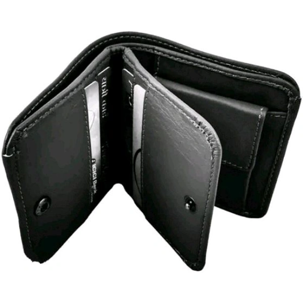 TnW  Men  Artificial Leather Wallet - Mini  (6 Card Slots) - Black