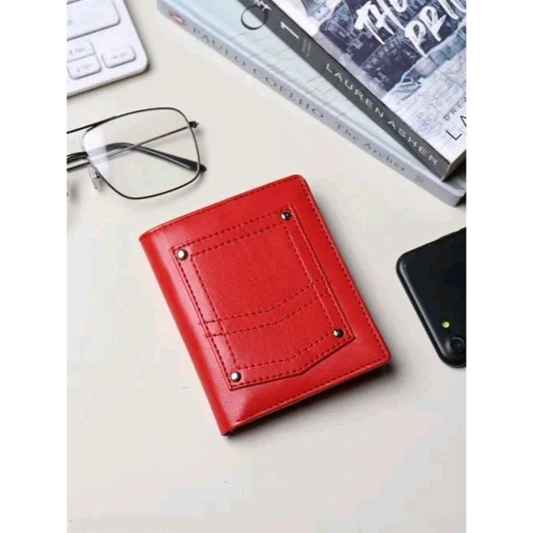 Leather Wallet For Men - Red