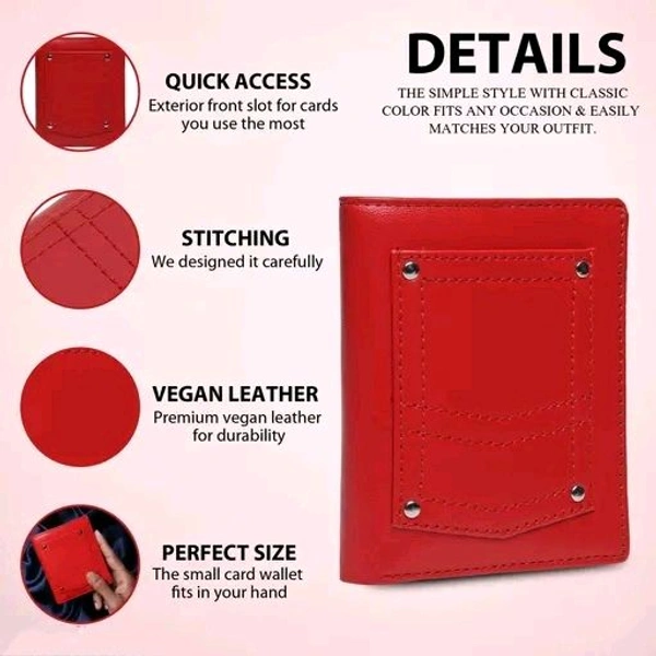 Leather Wallet For Men - Red