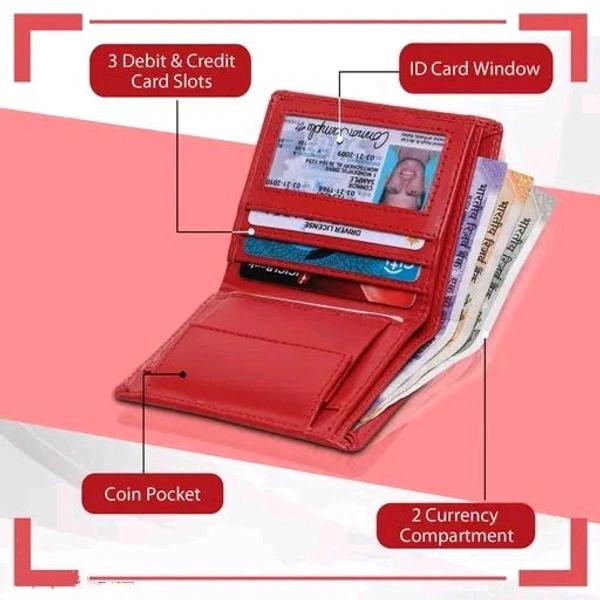 Leather Wallet For Men - Red