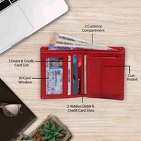 Leather Wallet For Men - Red