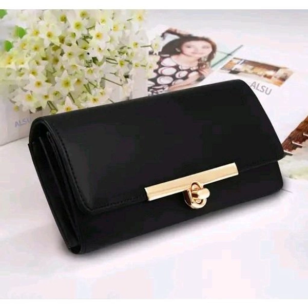 Women's Black Hand Clutch with 4 card pockets and phone pocket - Black