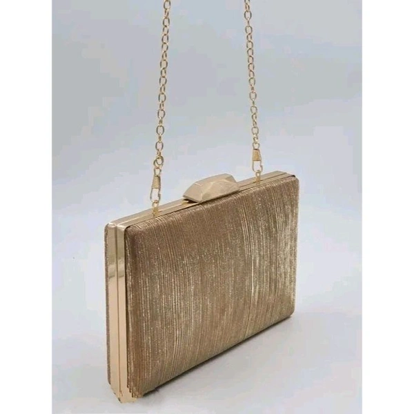 ITALIYAN DOM FRAMED BOX CLUTCH FOR WOMAN - Gold