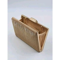 ITALIYAN DOM FRAMED BOX CLUTCH FOR WOMAN - Gold