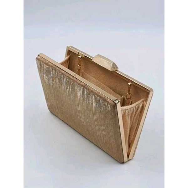 ITALIYAN DOM FRAMED BOX CLUTCH FOR WOMAN - Gold