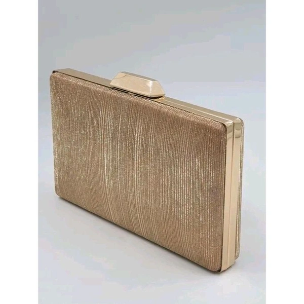 ITALIYAN DOM FRAMED BOX CLUTCH FOR WOMAN - Gold