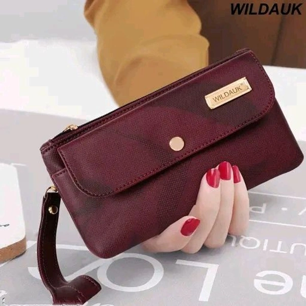WILDAUK  Casual, Formal, Party Maroon Clutch - Maroon