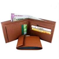 New Design Men Faux Leather wallet || Brown Wallet ||  Men Purse || wallet for men - Orange