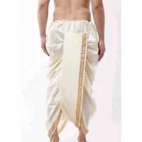 Men Fancy Maharaj Silk Readymade Stitched Dhoti
