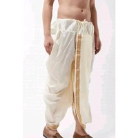 Men Fancy Maharaj Silk Readymade Stitched Dhoti