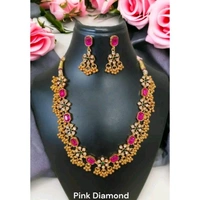 jewellery(Gold Plated Green-Pink Diamond)