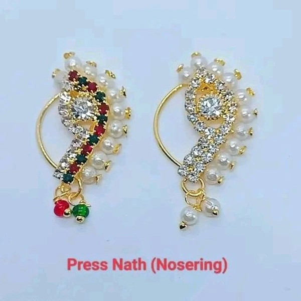 Beautiful Press Nose Ring Nath Combo