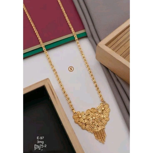 Gold Plated Pack of 2 Necklace Chain Combo For women & Girls ( 30 inch )